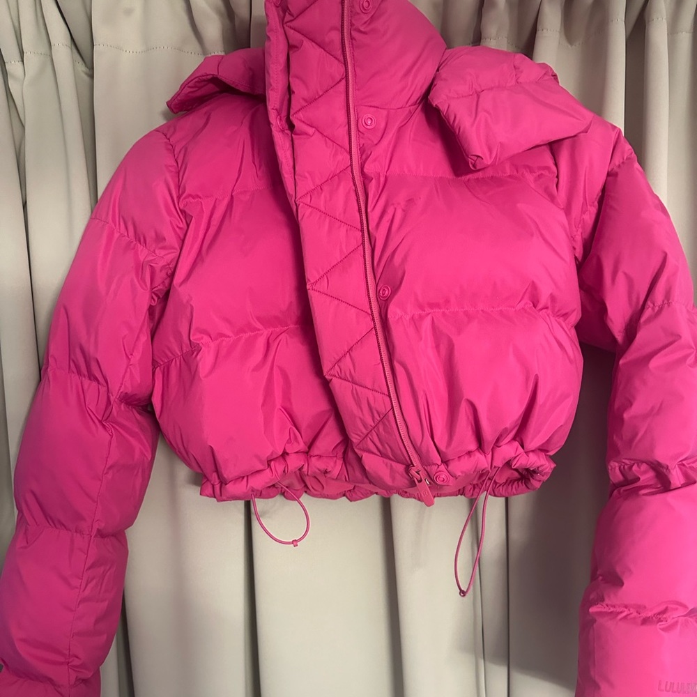 Hot pink crop Lululemon jacket